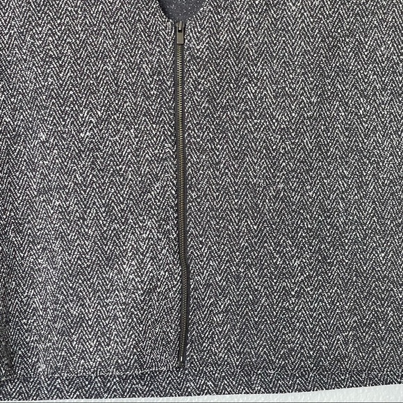 Banana Republic Sequin Herringbone Dark Gray Low Back Zipper Tank Size 12 - Picture 9 of 12